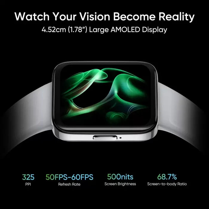realme Watch 3 Pro 1.78" AMOLED with BT Calling & GPS Smartwatch - Unboxify