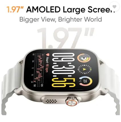 realme Watch 5, 1.97" AMOLED,Upto 20 Days Battery,BT Calling,GPS,Compass,IP68 Smartwatch (One Size) - Unboxify
