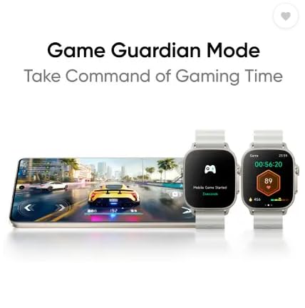 realme Watch 5, 1.97" AMOLED,Upto 20 Days Battery,BT Calling,GPS,Compass,IP68 Smartwatch (One Size) - Unboxify