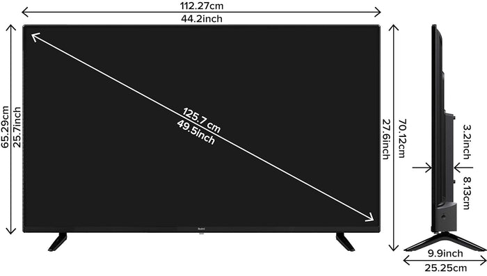 Redmi 126 cm (50 inches) 4K Ultra HD Android Smart LED TV X50 | L50M6-RA (Black)