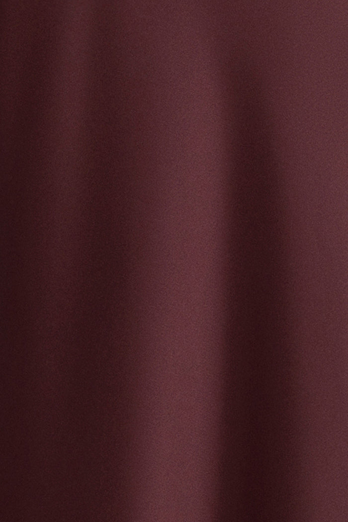 Chocolate “Reese” Satin Long Strapless Gown, satin fabric detail