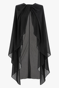 "Rose" Chiffon Twist Knot Long Cape