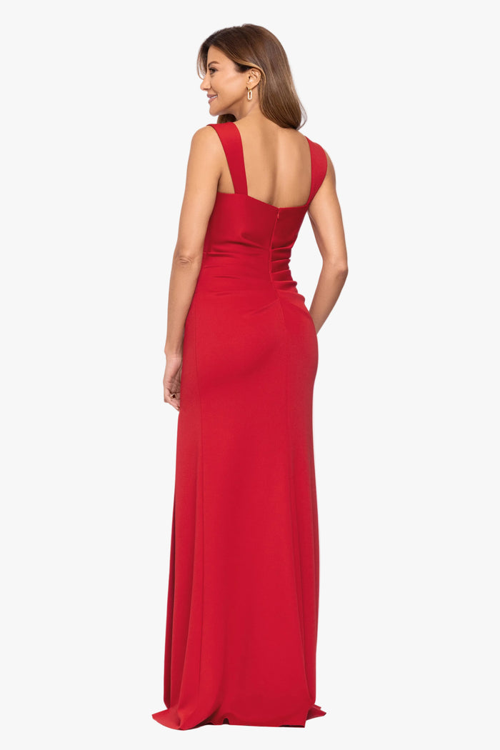 "Ryan" Techno Scuba Slit Dress