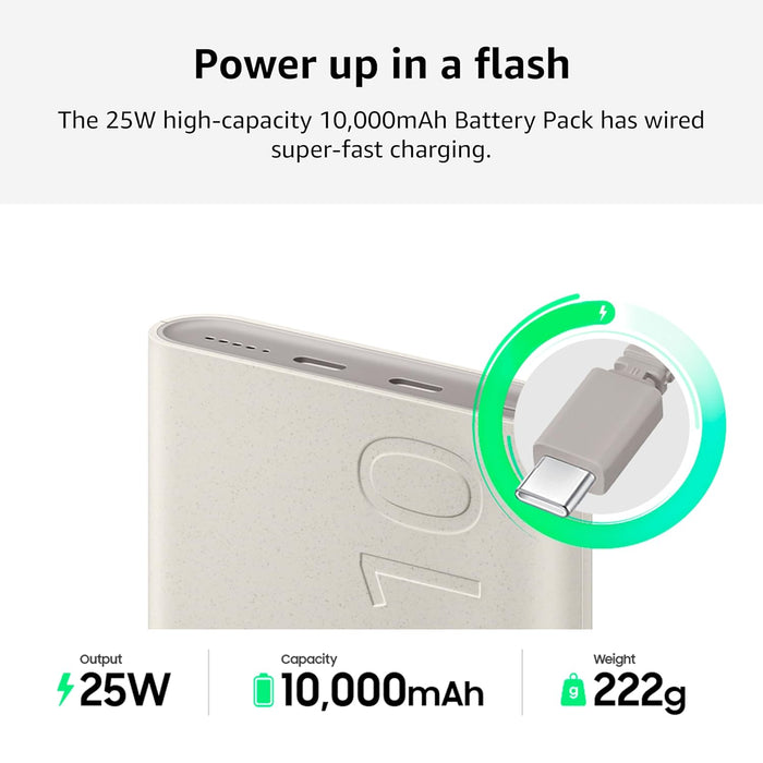 Samsung Galaxy 10000mAh Power Bank, Wireless Battery Pack, Gray - Unboxify