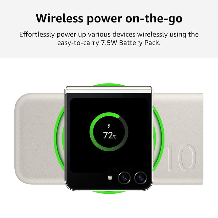 Samsung Galaxy 10000mAh Power Bank, Wireless Battery Pack, Gray - Unboxify