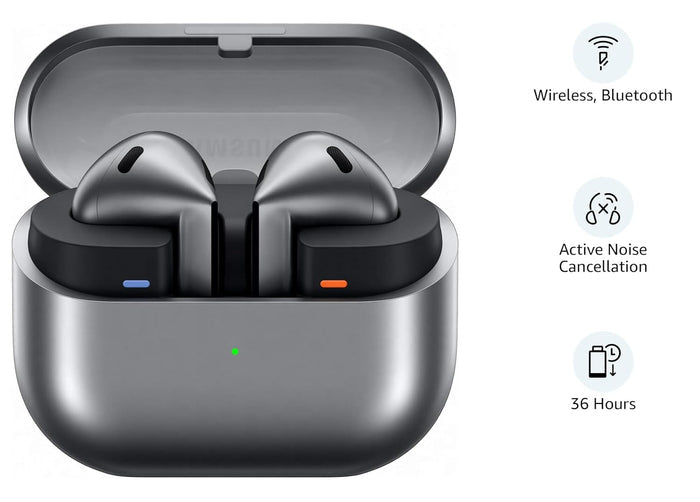 Samsung Galaxy Buds 3 with Galaxy AI Powered Real-time Interpreter | 24-bit Hi-Fi Audio | Up to 36H Battery | IP57 (CLEARANCE DEAL)