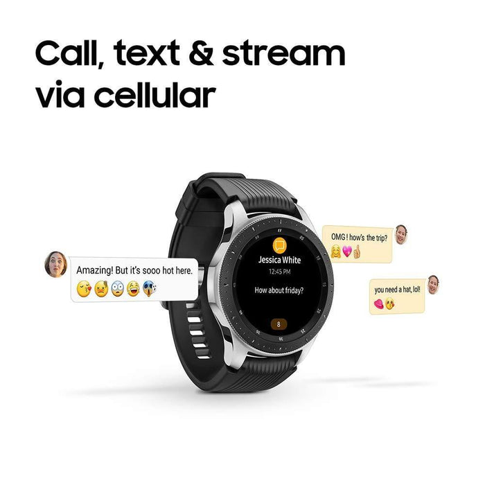 Samsung Galaxy Watch 46 mm Smartwatch  (Black Strap, Regular) SM-R800NZSAINU - Grabgear.in