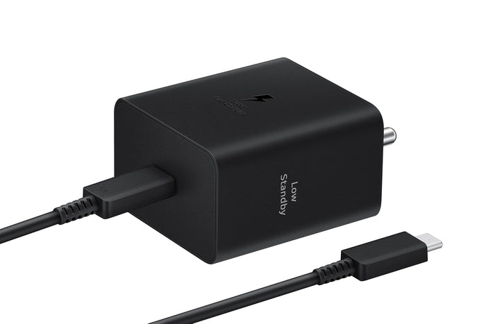 Samsung Original 45W Power Adapter with Type C to C Cable (1m), Compatible with Smartphone, Black - Unboxify