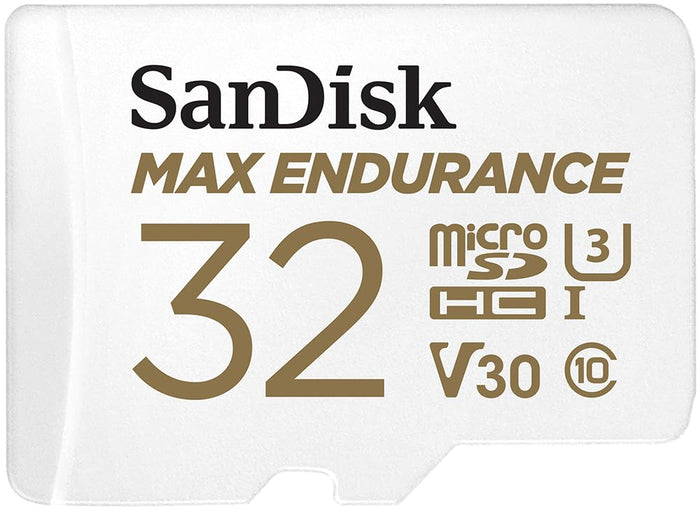 SanDisk 32GB MAX Endurance microSDHC™ Card with Adapter for 4K Video on Dashcams and Video Surveillance Cameras