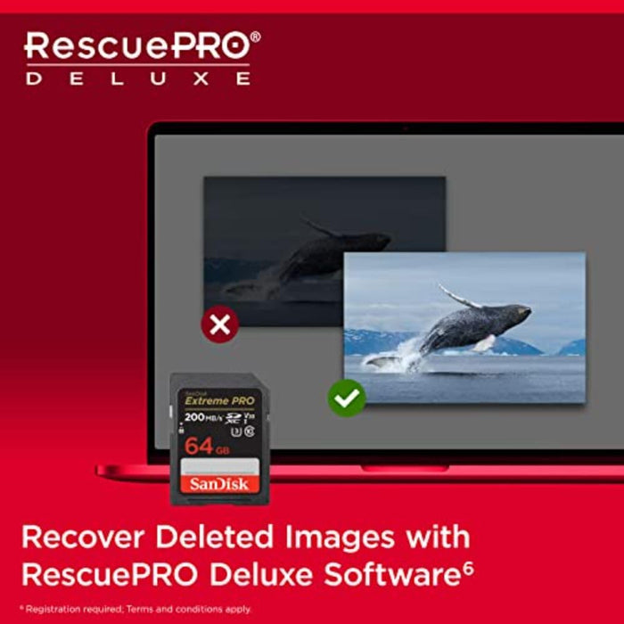 SanDisk Extreme Pro SD UHS I 64GB Card for 4K Video for DSLR and Mirrorless Cameras 200MB/s Read & 90MB/s Write