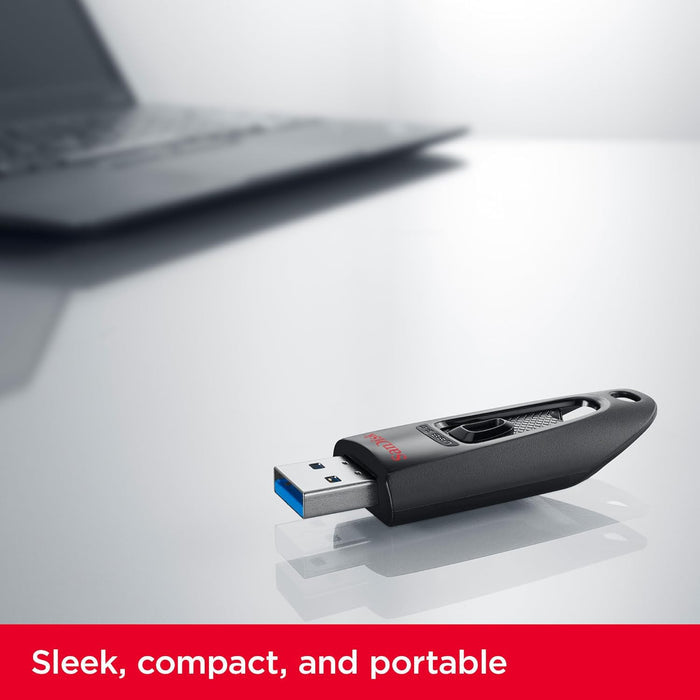 SANDISK Ultra 128GB, USB 3.0, Flash Drive, Upto 130MB/s R, Pendrive, Black, 5Y Warranty (SDCZ48-128G-I35)