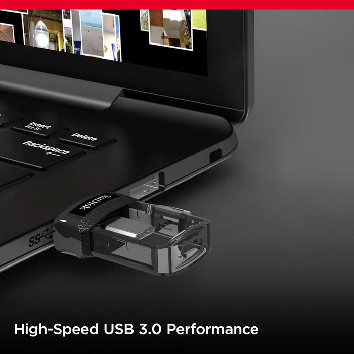 SANDISK Ultra Dual Drive 64GB, USB3.0/micro-USB connector, OTG , Pendrive, 5Y Warranty (SDDD3-064G-I35