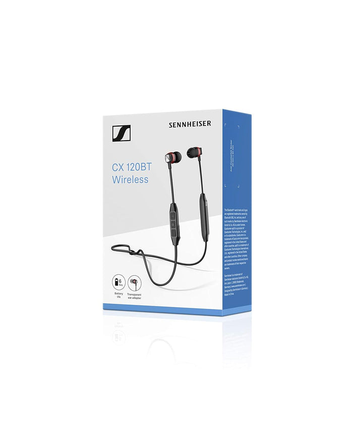 Sennheiser CX 120BT Wireless Bluetooth in Ear Neckband Headphone with Mic (Black)