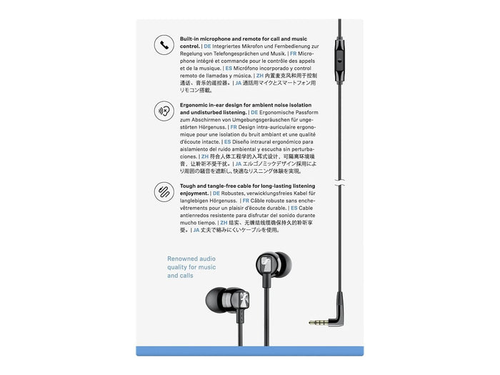 Sennheiser CX 300s Wired in Ear Earphones with Mic (Black)