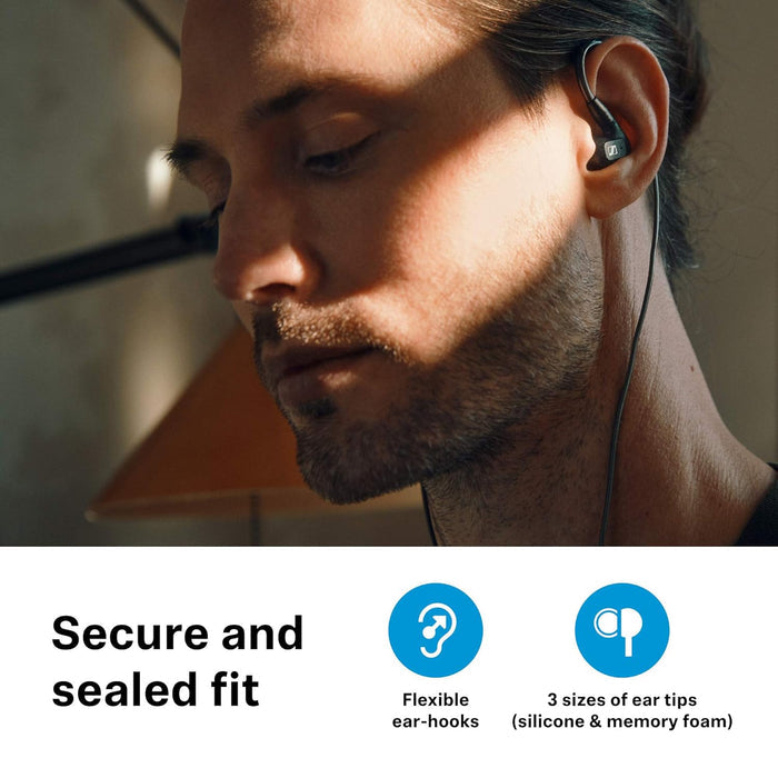 Sennheiser IE 300 in-Ear Hi-Res Audiophile Headphones (Black) - Unboxify