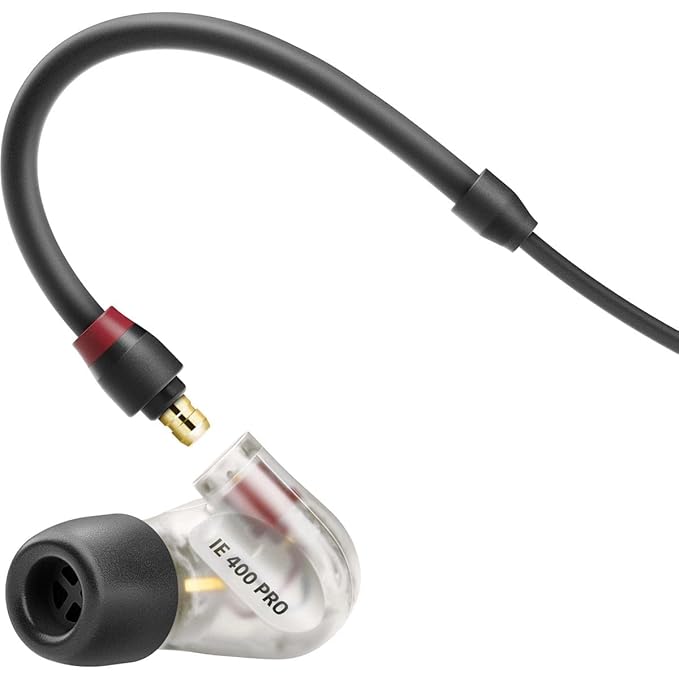Sennheiser Professional Audio IE 400 Pro Wired in Ear Earphones with Mic (Transparent, Clear) - Unboxify