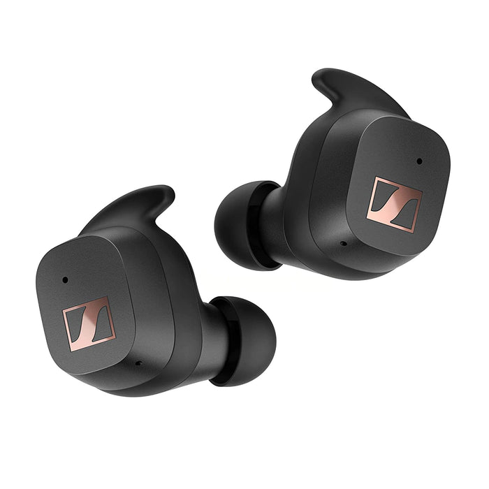 Sennheiser Sport True Wireless in Ear Earbuds Bluetooth Headphone with Mic (Black) - Unboxify