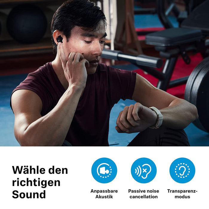 Sennheiser Sport True Wireless in Ear Earbuds Bluetooth Headphone with Mic (Black) - Unboxify