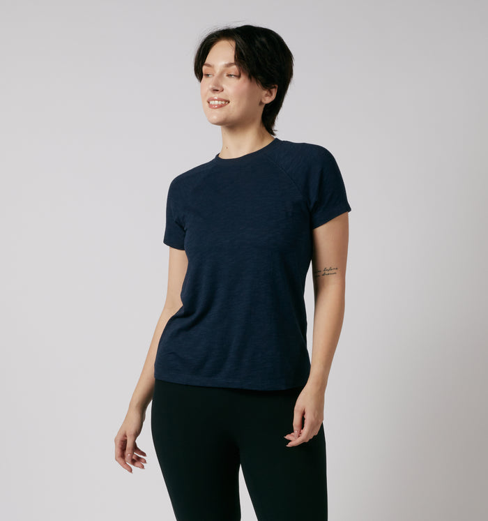 Short Sleeve Jersey Slub Raglan Tee - Future Dusk