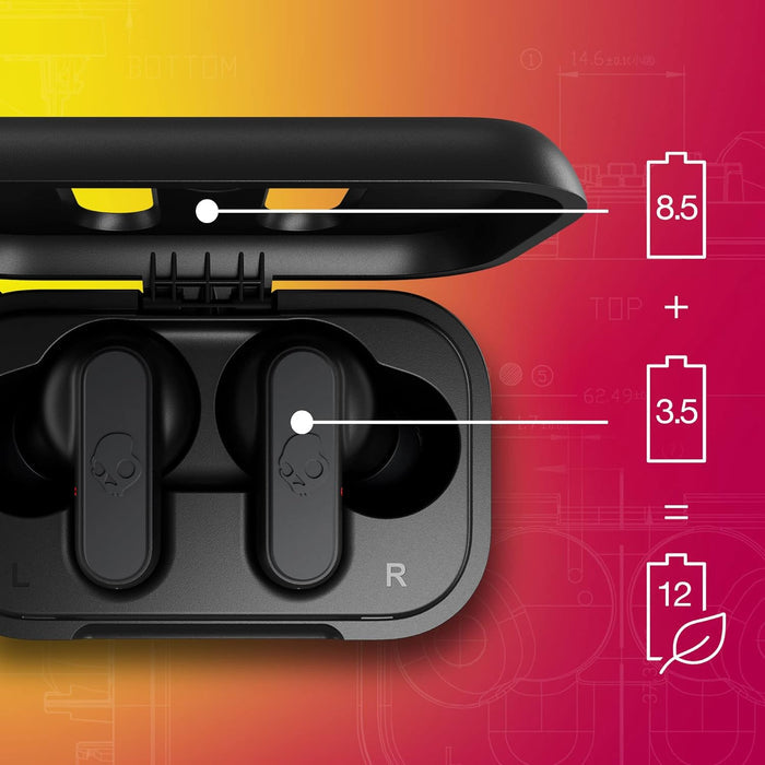 Skullcandy Dime 2 in-Ear Wireless Earbuds, 12 Hr Battery, Microphone, Works with iPhone Android and Bluetooth Devices