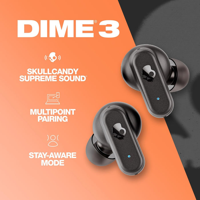 Skullcandy Dime 3 in-Ear Wireless Earbuds, 20 Hr Battery, Microphone, Works with iPhone Android and Bluetooth Devices - Unboxify