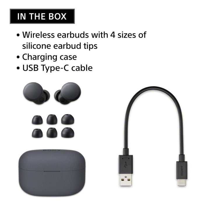 Sony LinkBuds S WF-LS900N Noise Cancellation Bluetooth Earbuds, TWS, Hi-Res Audio, Up to 23Hrs Battery