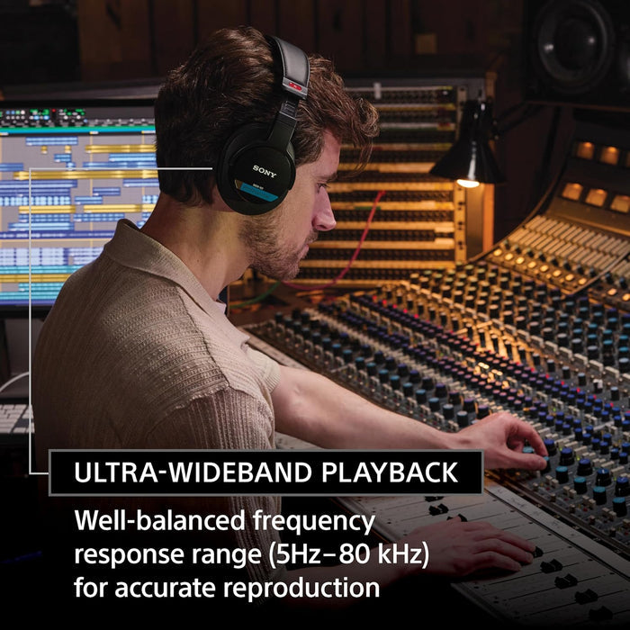 Sony MDR-M1 Wired High Resolution Monitor Over Ear Headphones, Closed Back Design for Audiophile - Unboxify