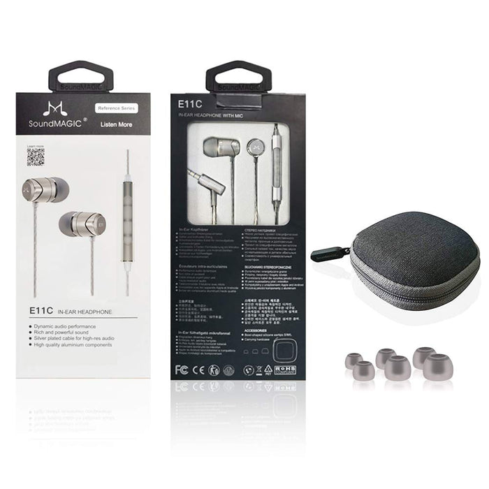 SoundMAGIC E11C Wired in Ear Headset with Mic (Grey)
