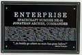 Star Trek DEDICATION PLAQUE #12 U.S.S. ENTERPRISE NX-01