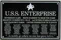 Star Trek DEDICATION PLAQUE #13 U.S.S. ENTERPRISE NCC-1701-E