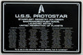 Star Trek DEDICATION PLAQUE #14 U.S.S. PROTOSTAR NX-76884