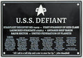 Star Trek DEDICATION PLAQUE #3 U.S.S. DEFIANT