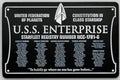 Star Trek DEDICATION PLAQUE #5 U.S.S. ENTERPRISE 1701-G
