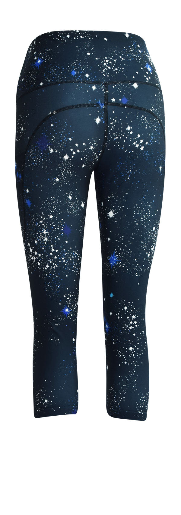 Starry Night + Pockets deep blue leggings with starburst pattern and side pockets