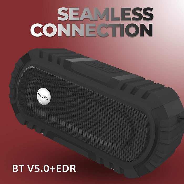 Staunch Thunder 1600 Wireless Portable 16W Bluetooth Speaker up to 8 Hours Long Play Time and FM Support (Black) - Unboxify