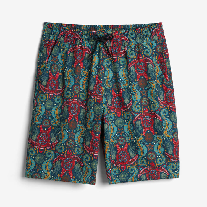 Swim 9" Lined Board Shorts Light Weight - Marine Mosaic