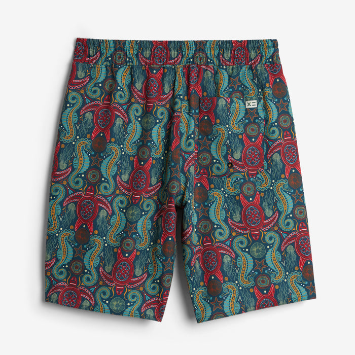Swim 9" Lined Board Shorts Light Weight - Marine Mosaic