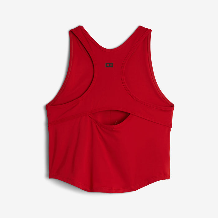 Swim High Neck Top - Red