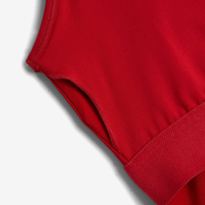 Swim High Neck Top - Red
