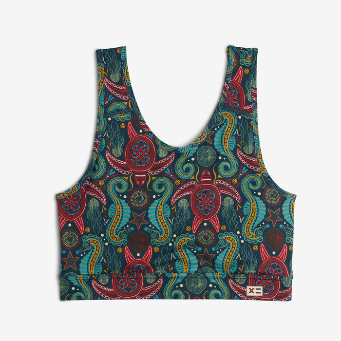Swim Sport Compression Top - Marine Mosaic