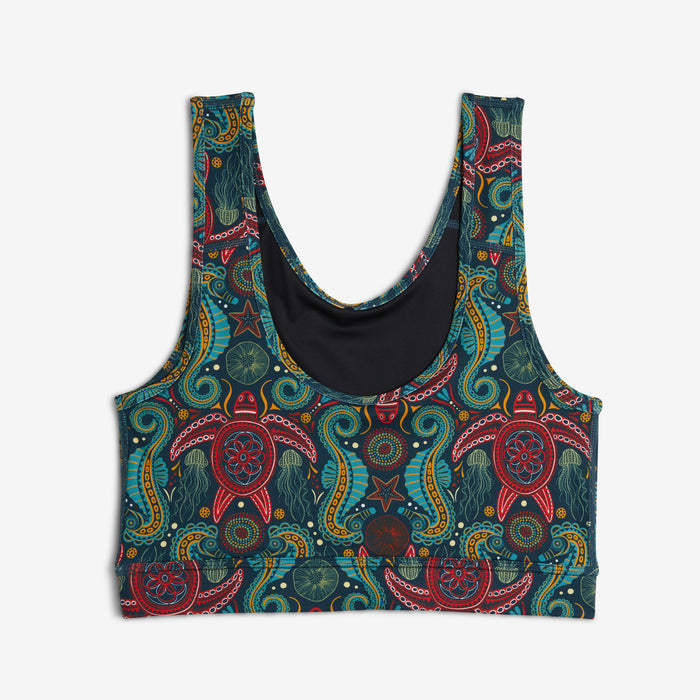Swim Sport Compression Top - Marine Mosaic