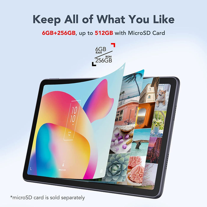 TCL 10 TAB Max 4 GB RAM 64 GB ROM 10.36 inches with Wi-Fi+4G Tablet (Grey) (UNBOXED) - Unboxify