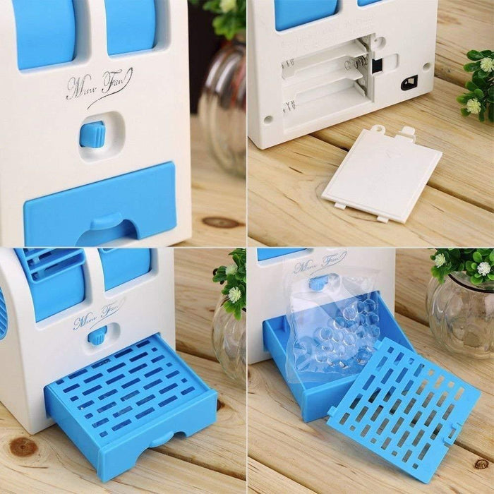 Techavent Mini USB Fragrance Air Cooling Fan Portable Desktop Blower/ Air Cooler - Assorted Color - Grabgear.in