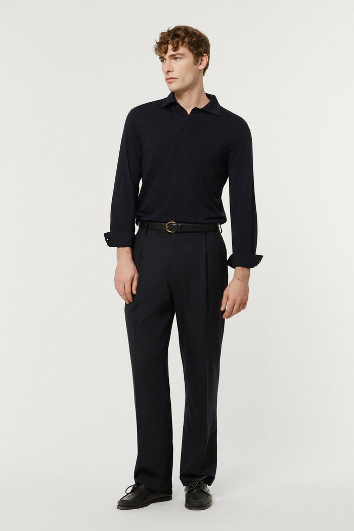 The Active Wool Polo dark blue