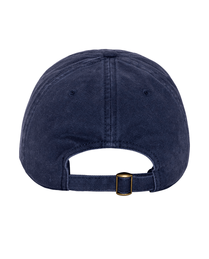 Back view of The Baseball Hat in navy by THE GREAT. PF26, featuring an adjustable strap with metal clasp—ideal for everyday wear or as your go-to sports accessory.