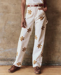 The Carpenter Pant with Daisy Stamp. -- Natural BOTTOMS THE GREAT. PF24 STAMP CHASE