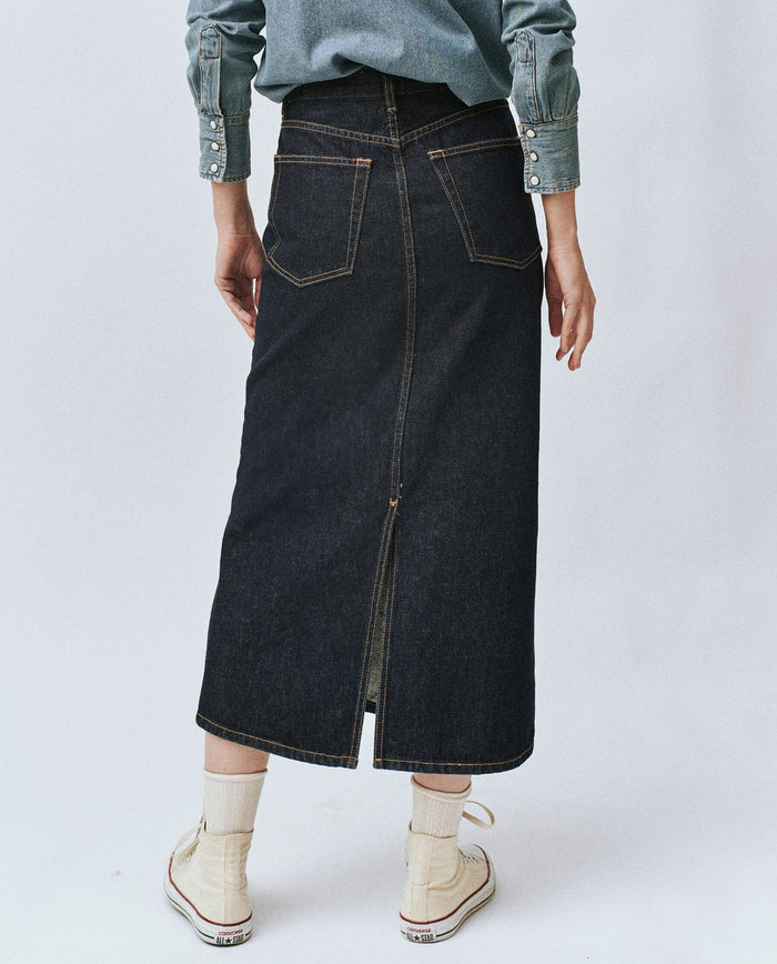 The Column Skirt. -- Midnight Rinse SKIRTS THE GREAT. PF24