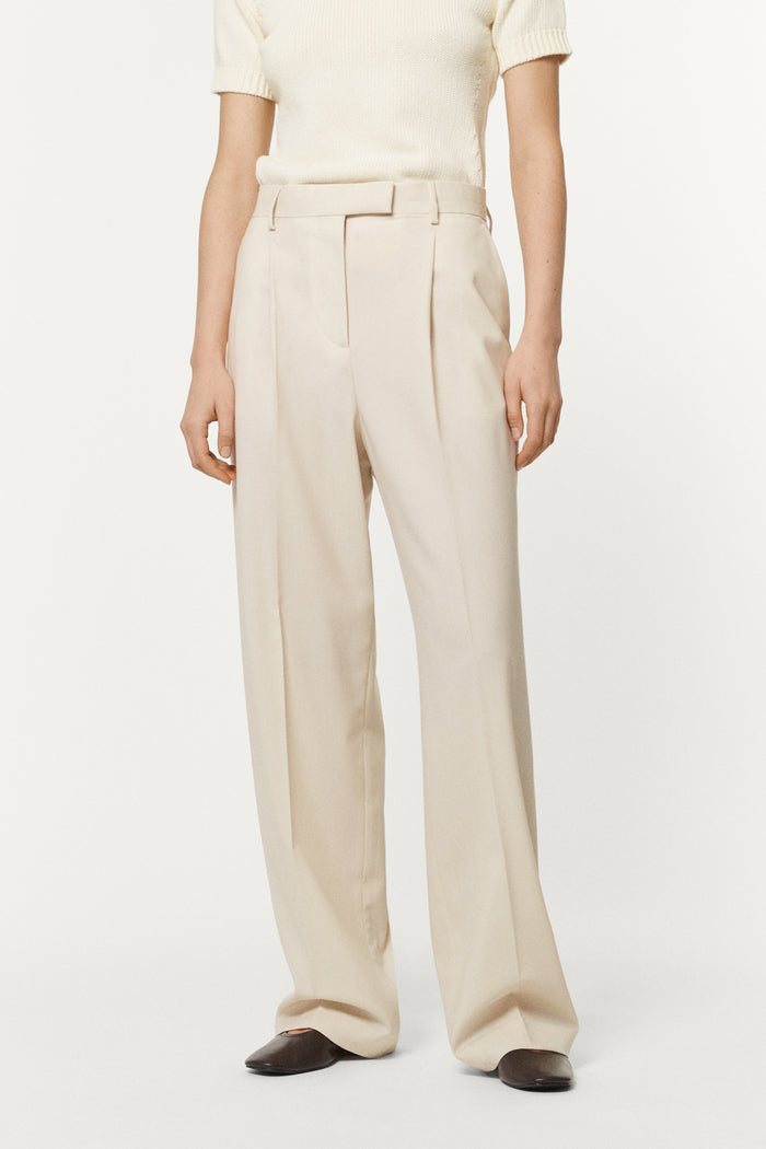 The Cool Wool Tailored Pants with Pinces vanilla