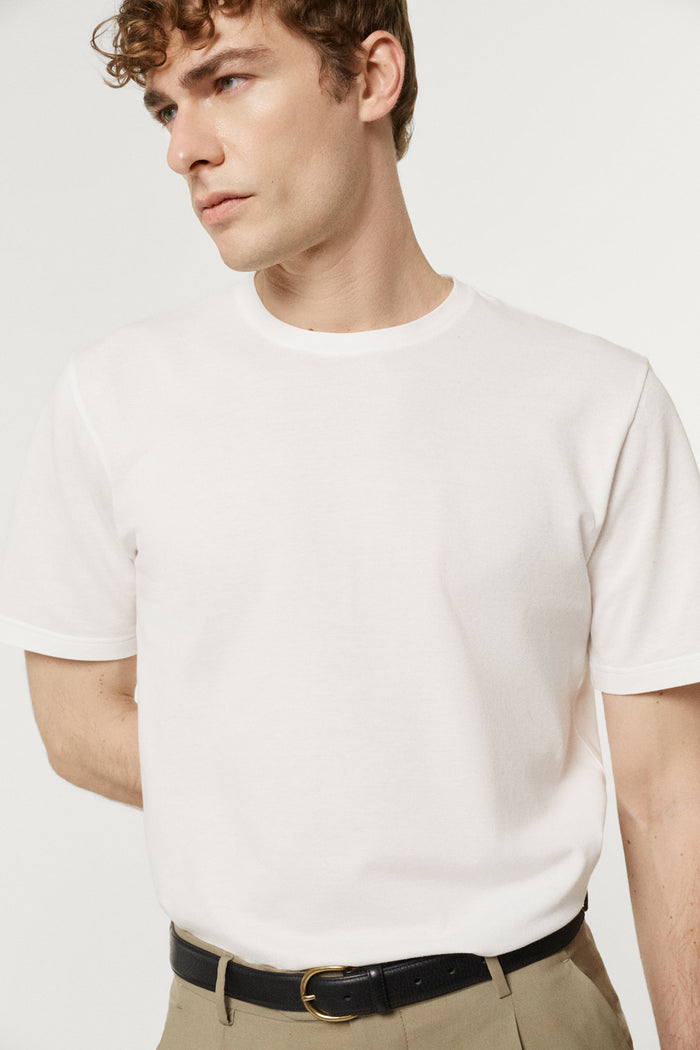 The Organic Ice Cotton Piqué T-Shirt white