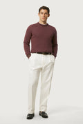 The Linen Cotton Crewneck Mahogany